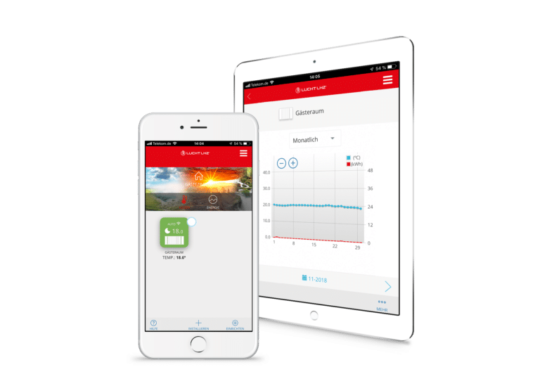 Elektroheizung einfach steuern und bedienen - mit der Lucht LHZ App