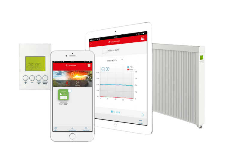 Elektroheizung einfach steuern und bedienen - mit der Lucht LHZ App