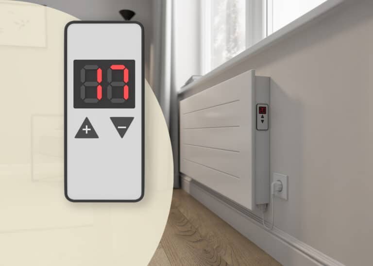 Minimalistisches Thermostat mit LED-Anzeige und Grundfunktionen für Elektroheizungen von Lucht LHZ