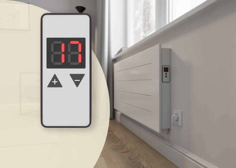 Minimalist thermostat with LED display and basic functions for electric heaters manufactured by Lucht LHZ