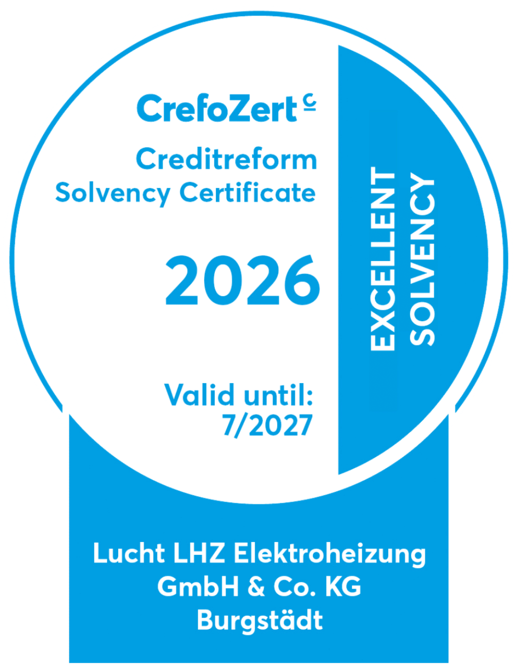 Crefozert 2026 for excellent credit rating for Lucht LHZ: Manufacturer of electric heaters